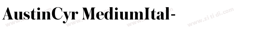 AustinCyr MediumItal字体转换
